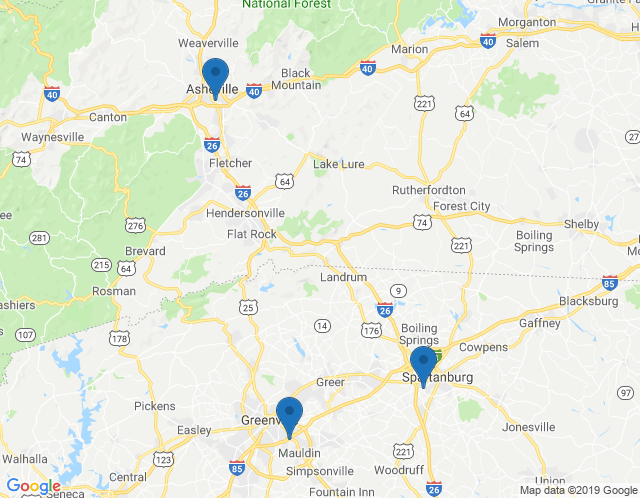 Map of Asheville Showroom