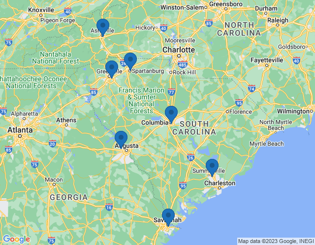 Map of Greenville Showroom